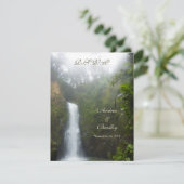 Waterval Bruiloft Reactiekaart RSVP Kaartje (Staand voorkant)