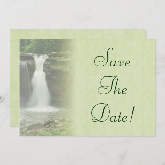 Waterval Bruiloft Save The Date Kaart (Voorkant / Achterkant)