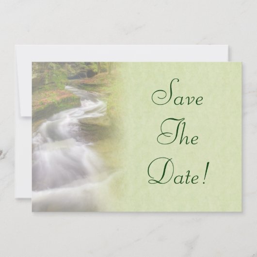 Waterval Bruiloft Save The Date Kaart (Voorkant)
