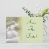 Waterval Bruiloft Save The Date Kaart (Staand voorkant)