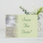 Waterval Bruiloft Save The Date Kaart (Staand voorkant)