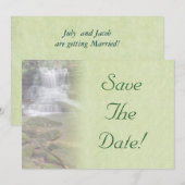 Waterval Bruiloft Save The Date Kaart (Voorkant / Achterkant)