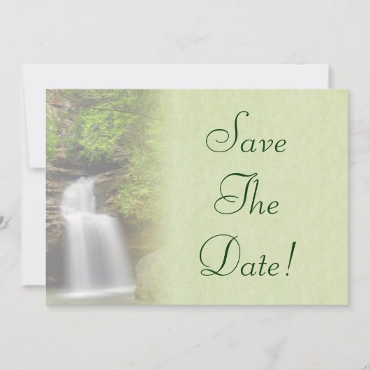 Waterval Bruiloft Save The Date Kaart (Voorkant)