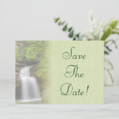 Waterval Bruiloft Save The Date Kaart (Staand voorkant)