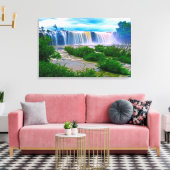 Waterval Canvas Afdruk (Insitu (Woonkamer))