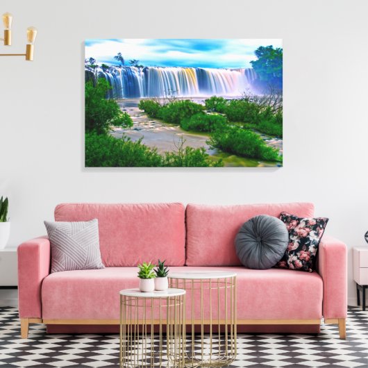 Waterval Canvas Afdruk (Insitu (Woonkamer))