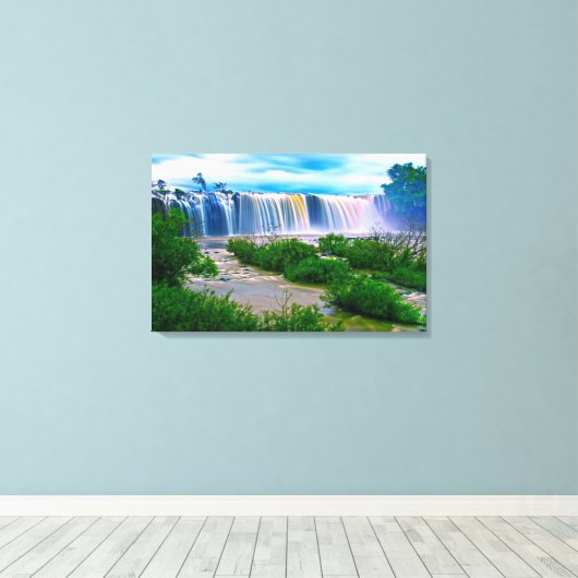 Waterval Canvas Afdruk (Insitu (Houten vloer))