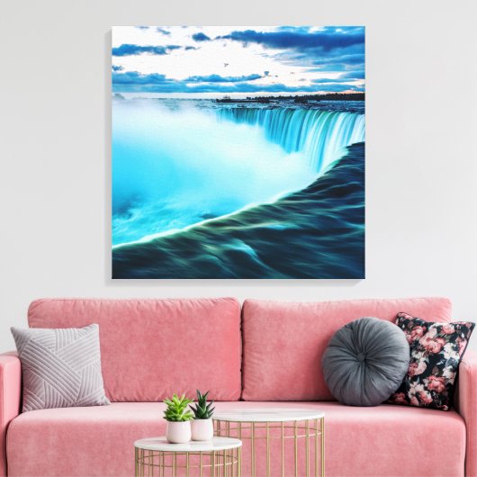 Waterval Canvas Afdruk (Insitu (Woonkamer))