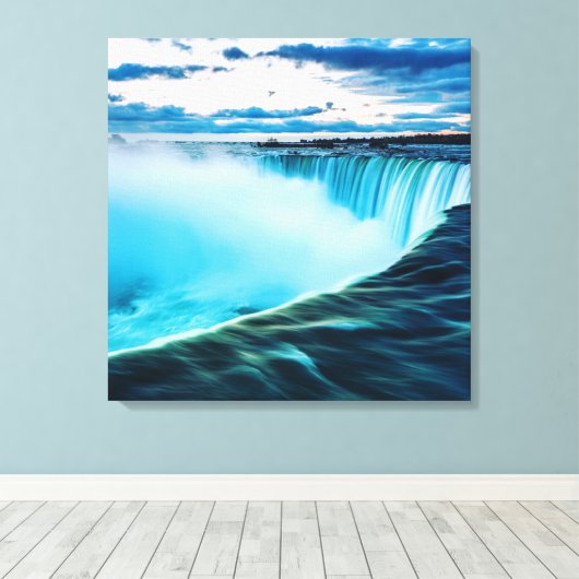 Waterval Canvas Afdruk (Insitu (Houten vloer))