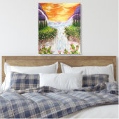 Waterval Canvas Afdruk (Insitu (Slaapkamer))