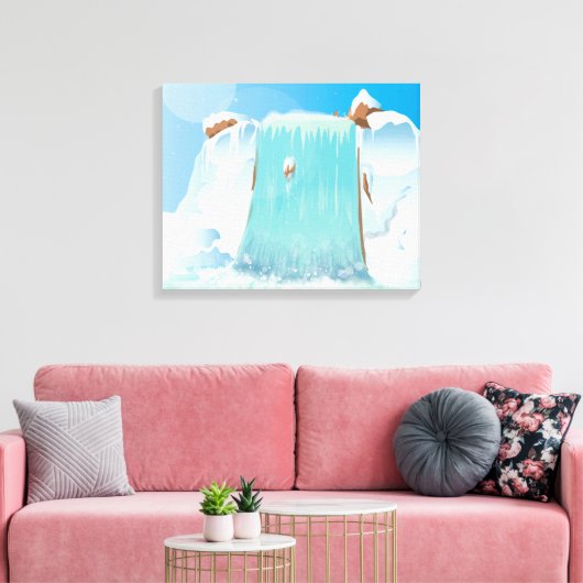 Waterval Canvas Afdruk (Insitu (Woonkamer))