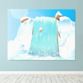 Waterval Canvas Afdruk (Insitu (Houten vloer))