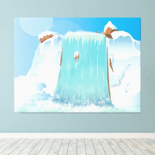 Waterval Canvas Afdruk (Insitu (Houten vloer))