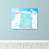 Waterval Canvas Afdruk (Insitu (Houten vloer))