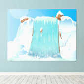Waterval Canvas Afdruk (Insitu (Houten vloer))