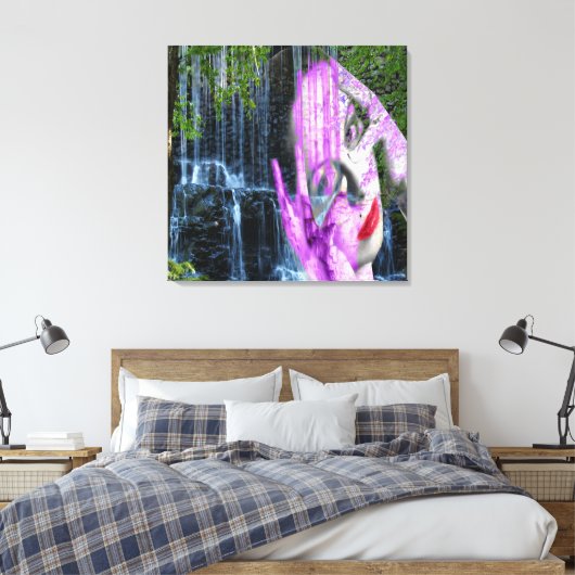 Waterval Canvas Afdruk (Insitu (Slaapkamer))