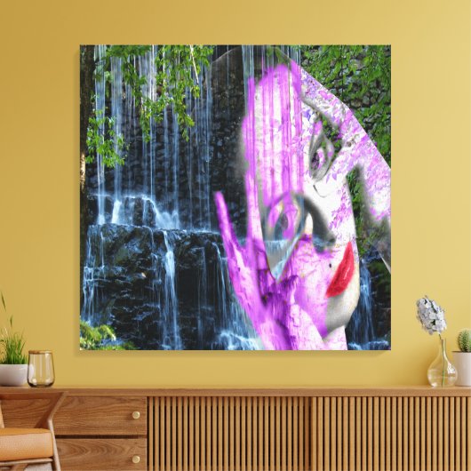 Waterval Canvas Afdruk (Insitu (Woonkamer))