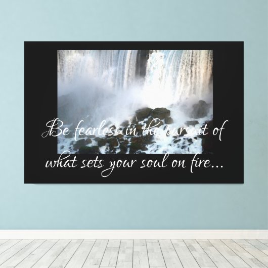 Waterval Canvas Afdruk (Insitu (Houten vloer))