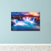 Waterval Canvas Afdruk (Insitu (Houten vloer))