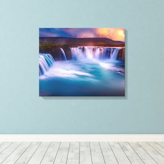 Waterval Canvas Afdruk (Insitu (Houten vloer))