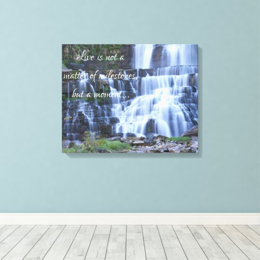 Waterval Canvas Afdruk (Insitu (Houten vloer))