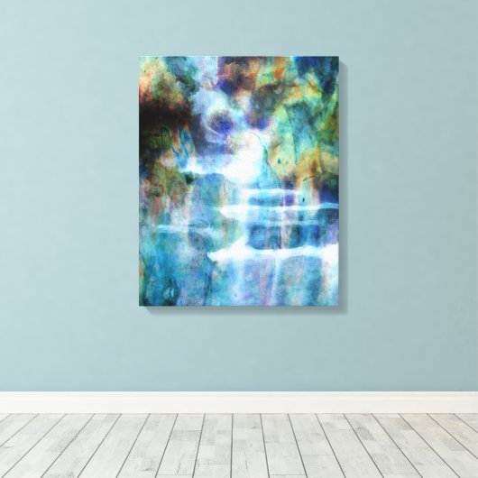 Waterval Canvas Afdruk (Insitu (Houten vloer))