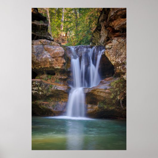 Waterval | Cedar-Herfsten, Ohio Poster (Voorkant)