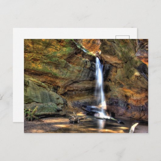 Waterval, Conkle's Hollow, Ohio Briefkaart (Voorkant / Achterkant)