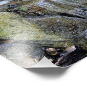 Waterval die naar de beek stroomt foto afdruk (Hoek)