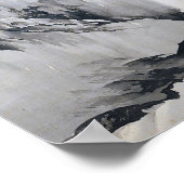 Waterval door Chikudo Japanse inktschildering Poster (Hoek)