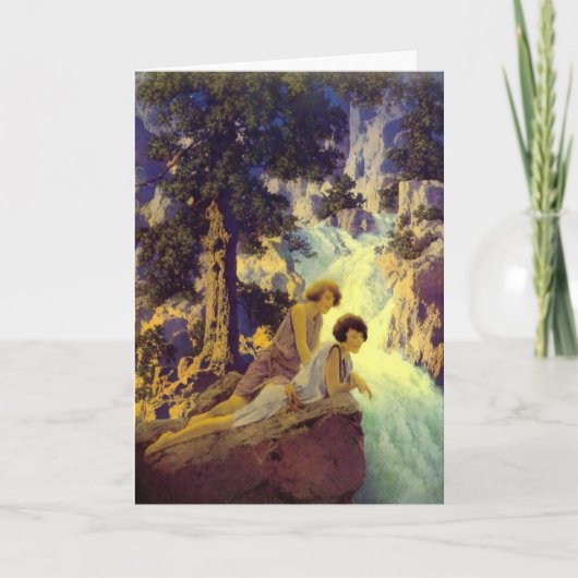 "Waterval", door Maxfield Parrish Kaart (Voorkant)