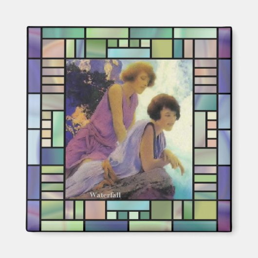 "Waterval", door Maxfield Parrish Magneet (Voorkant)