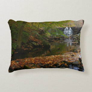 Waterval en beek in Pennsylvania in de herfst Accent Kussen