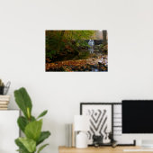 Waterval en beek in Pennsylvania in de herfst Poster (Thuiskantoor)