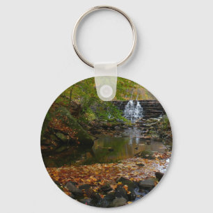 Waterval en beek in Pennsylvania in de herfst Sleutelhanger