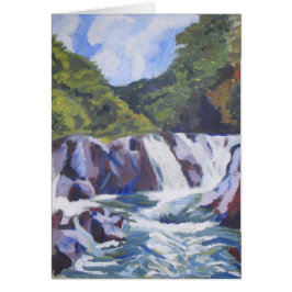 Waterval en blauwe lucht