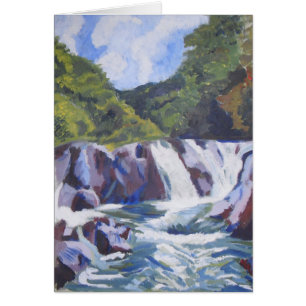 Waterval en blauwe lucht