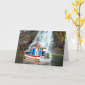 Waterval en boot kaart (Gele Bloem)
