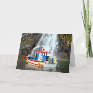 Waterval en boot kaart