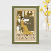 Waterval en Butler Pianos Kaart (Gele Bloem)