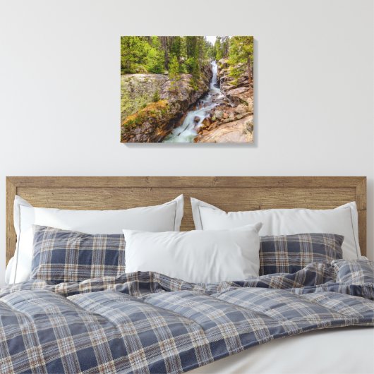 Waterval en Cascade Canvas Afdruk (Insitu (Slaapkamer))