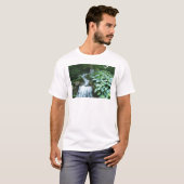 Waterval en Hostas T-shirt (Voorkant volledig)