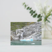 Waterval en Iceberg Alaska Inside Passage Briefkaart (Staand voorkant)