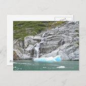 Waterval en Iceberg Alaska Inside Passage Briefkaart (Voorkant / Achterkant)