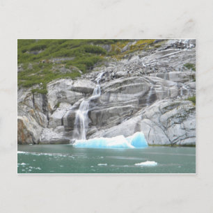 Waterval en Iceberg Alaska Inside Passage Briefkaart