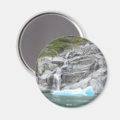 Waterval en Iceberg Alaska Inside Passage Magneet (Voorkant / Achterkant)
