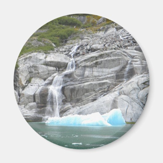 Waterval en Iceberg Alaska Inside Passage Magneet (Voorkant)