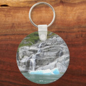 Waterval en Iceberg Alaska Inside Passage Sleutelhanger (Voorkant)