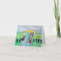 Waterval en lavendelbloemen