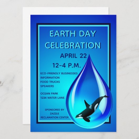 Waterval en orca kaart (Voorkant / Achterkant)